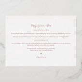 Romantic Elegant Overlay Misty Effect Foto Folie Uitnodiging (Achterkant)