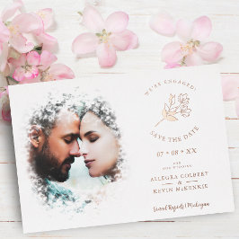 Romantic Elegant Overlay Misty Effect Foto Folie Uitnodiging