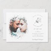 Romantic Elegant Overlay Misty Effect Photo Save The Date (Voorkant)