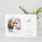 Romantic Elegant Overlay Misty Effect Photo Save The Date (Staand voorkant)