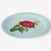 Romantic Elegant Red Rose Illustration Papieren Bordje (Gekanteld)