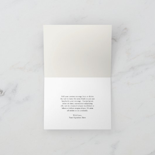 Romantic Elegant Spring Floral Blush Pink Wedding Bedankkaart (Binnen)