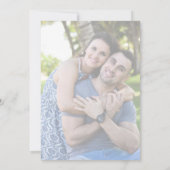 Romantic Elegant Two Photo Monogram Weddenschap Kaart (Achterkant)