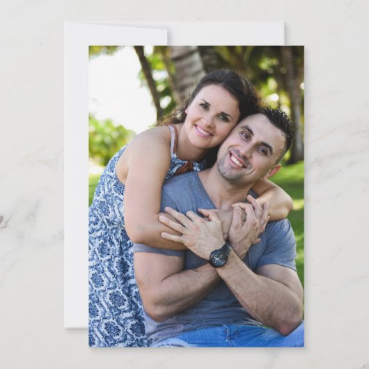 Romantic Elegant Two Photo Monogram Wedding Invit Kaart (Achterkant)