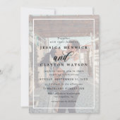 Romantic Elegant Vellum Overlay 2 Fotohuwelijk Kaart (Voorkant)