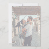 Romantic Elegant Vellum Overlay 2 Fotohuwelijk Kaart (Achterkant)