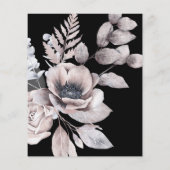 Romantic Elegant Waterverf Budget Floral Wedding Flyer (Achterkant)