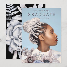 Romantic Elegant Waterverf Floral University Afstu Aankondiging