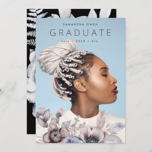 Romantic Elegant Waterverf Floral University Afstu Aankondiging