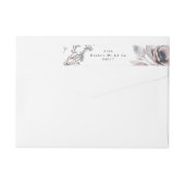 Romantic Elegant Waterverf Floral Wedding Address (Achterkant)