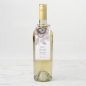 Romantic Elegant Waterverf Floral Wedding Flessenhanger (Op fles)