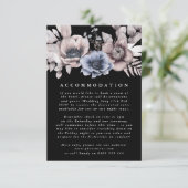 Romantic Elegant Waterverf Floral Wedding Informatiekaartje (Staand voorkant)