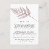 Romantic Elegant Waterverf Floral Wedding Informatiekaartje (Voorkant)