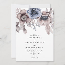 Romantic Elegant Waterverf Floral Wedding Kaart