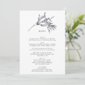 Romantic Elegant Waterverf Floral Wedding Menu (Staand voorkant)