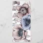 Romantic Elegant Waterverf Floral Wedding Menu