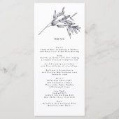 Romantic Elegant Waterverf Floral Wedding Menu