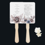 Romantic Elegant Waterverf Floral Wedding Programm Handwaaier<br><div class="desc">Romantic Elegant Waterverf Floral Wedding Programme Hand Fan</div>