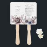 Romantic Elegant Waterverf Floral Wedding Programm Handwaaier<br><div class="desc">Romantic Elegant Waterverf Floral Wedding Programme Hand Fan</div>