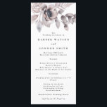 Romantic Elegant Waterverf Floral Wedding Programmakaart<br><div class="desc">Romantic Elegant Waterverf Floral Wedding Programme</div>