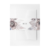 Romantic Elegant Waterverf Floral Wedding Uitnodigingen Wikkel (Voorkant Voorbeeld)