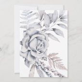 Romantic Elegant Waterverf Muted Floral Wedding Kaart (Achterkant)