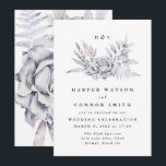 Romantic Elegant Waterverf Muted Floral Wedding Kaart<br><div class="desc">Romantic Elegant Waterverf Muted Floral Wedding Invitation</div>