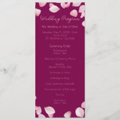 Romantic Elegant Wedding Ceremony Program Programmakaart (Voorkant)