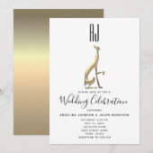 Romantic Elegant Wedding Kaart (Voorkant / Achterkant)