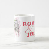 Romantic Elephants Love Romeo and Juliet Jouw naam Koffiemok (Center)