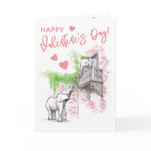 Romantic Elephants Romeo en Juliet Valentijnsdag