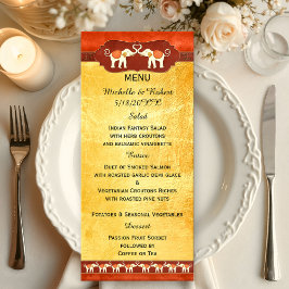 Romantic Elephants Wedding Menu