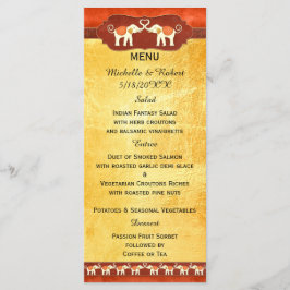 Romantic Elephants Wedding Menu