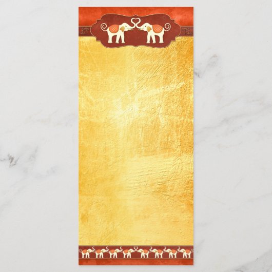 Romantic Elephants Wedding Menu (Achterkant)