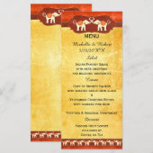 Romantic Elephants Wedding Menu (Voorkant / Achterkant)