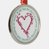 Romantic Eless Love Quote Ornament (Rechts)