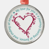 Romantic Eless Love Quote Ornament (Voorkant)