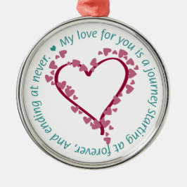 Romantic Eless Love Quote Ornament