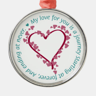Romantic Eless Love Quote Ornament