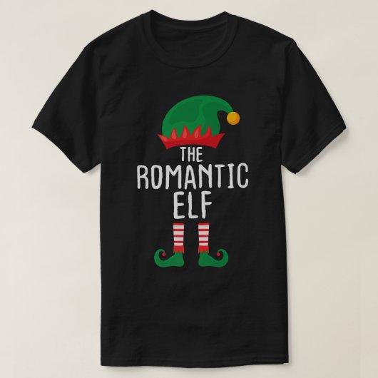 Romantic Elf Funny Sibling Matching Family Group C T-shirt (Design voorkant)