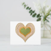 Romantic Emerald Gold Heart Briefkaart (Staand voorkant)