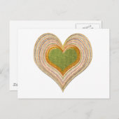 Romantic Emerald Gold Heart Briefkaart (Voorkant / Achterkant)