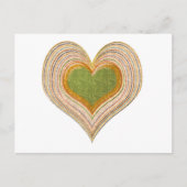 Romantic Emerald Gold Heart Briefkaart (Voorkant)