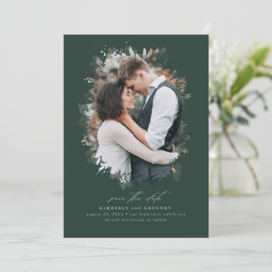 Romantic en Dreamweaver sparen de Foto van de Datu Save The Date (Staand voorkant)