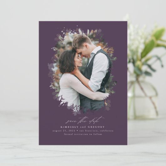 Romantic en Dreamweaver sparen de Foto van de Datu Save The Date (Staand voorkant)