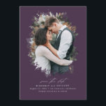 Romantic en Dreamweaver sparen de Foto van de Datu Save The Date<br><div class="desc">Droge zomersfoliën slaan de datumfotokaarten op</div>