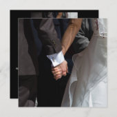 Romantic en Elegant Wedding Couple Holding Hands Kaart (Voorkant / Achterkant)