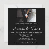 Romantic en Elegant Wedding Couple Holding Hands Kaart (Achterkant)