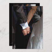 Romantic en Elegant Wedding Couple Holding Hands Kaart (Voorkant / Achterkant)
