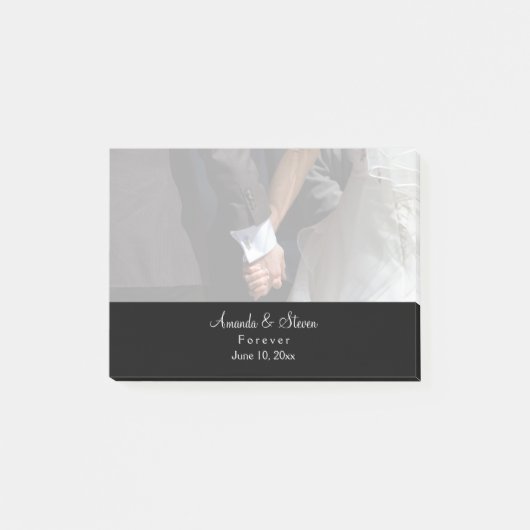 Romantic en Elegant Wedding Couple Holding Hands Post-it® Notes (Voorkant)